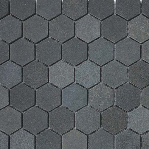 Hexagon Basalt Stone Mosaic Tiles