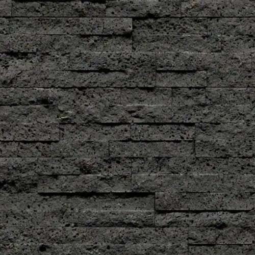 Lava stone black splitface ledger panel