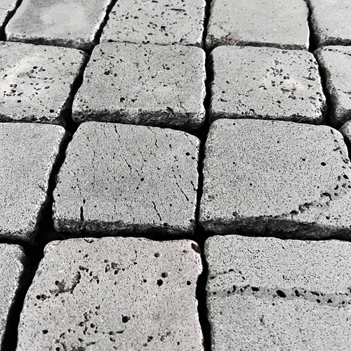 outdoor landscape basalt cobblestone paving stones