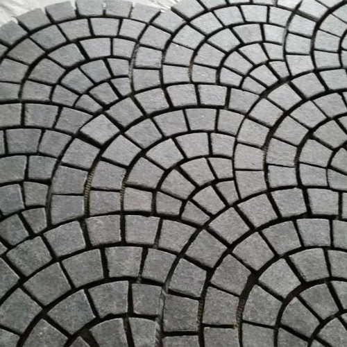natural black basalt cobblestone driveway pavers