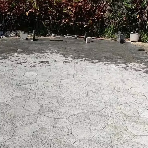 natural black basalt crazy paving patio stone
