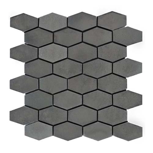 black basalt hexagon mosaic tile