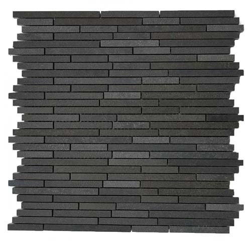 random stack basalt mosaic tile