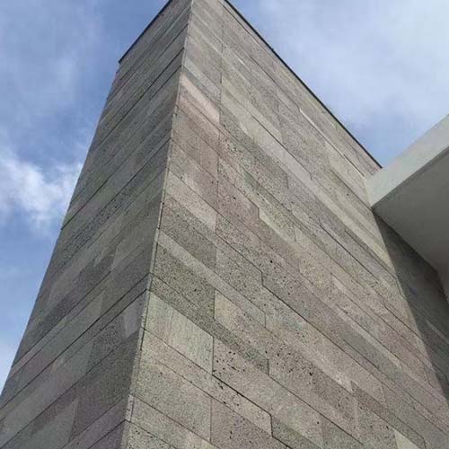 Basalt Black with Volcanic Holes for Building Facade Application