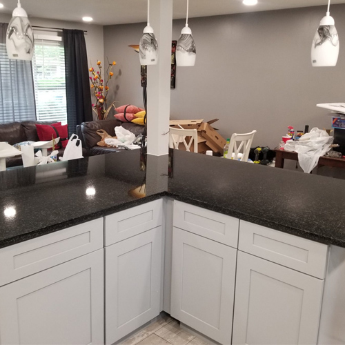 polished black granite countertops
