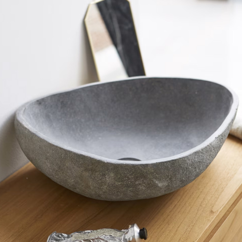 Basalt Stone Bathroom Basin | Natural Stone Wash Basin
