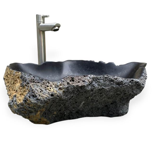 handmade volcanic stone basin